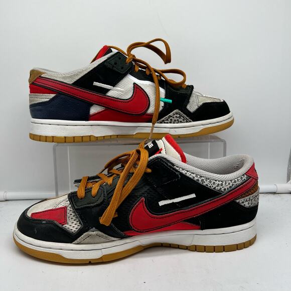 Nike Dunk Shoes Mens 8.5 Low Scrap Premium University Red Blue White Dn1775-001 - Picture 3 of 10